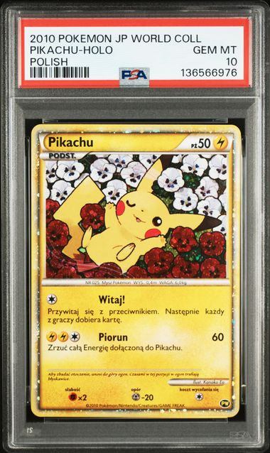 【PSA10】PW/B/009 ポーランド語版)ピカチュウ